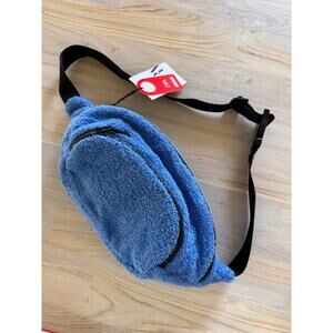 ZARA x The Standard Blue M Adjustable Straps Fleece Fanny Waist Bag NWT RARE